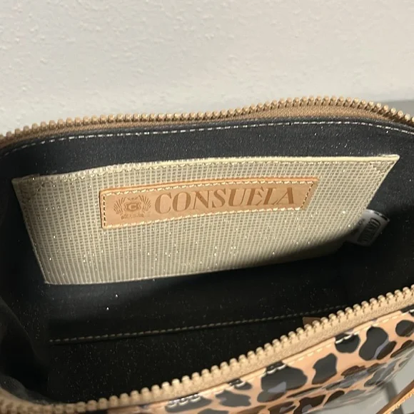 Consuela Tan and Black Leopard Shoulder Bag - Picture 6 of 7